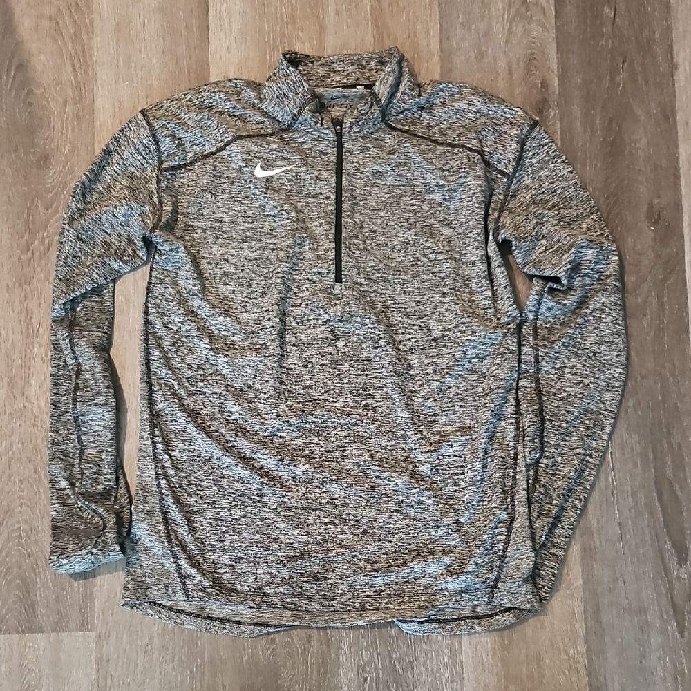 Nike Men's Heathered Gray Quarter-Zip Jacket